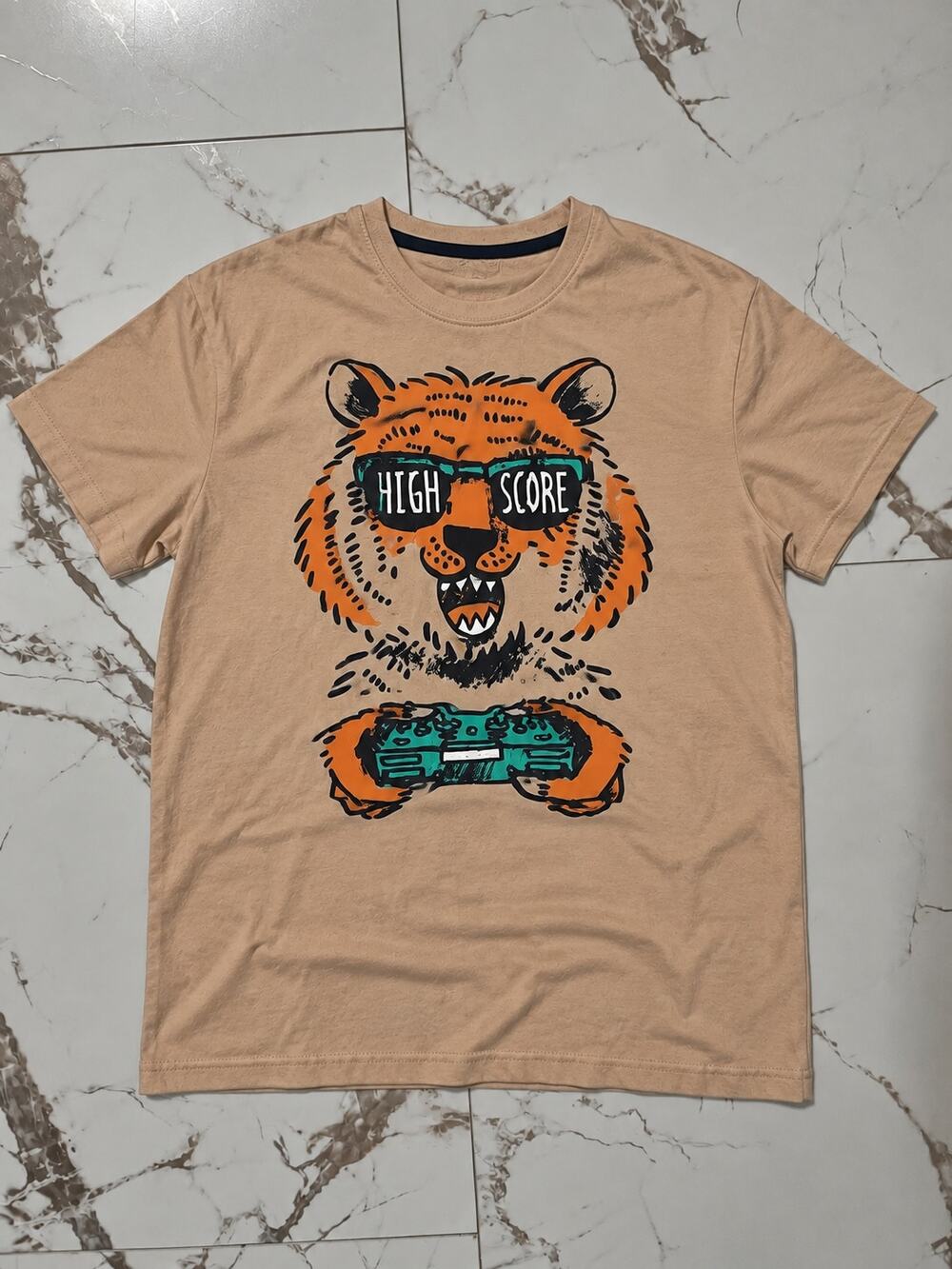 Cat&Jack Kids Tan"High Score" Classic Polyester T-shirt